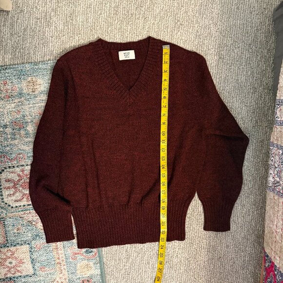 MARYAM NASSIR ZADEH Vneck Sweater Annora Merlot Wool Size Large NWT Unisex - Picture 7 of 10